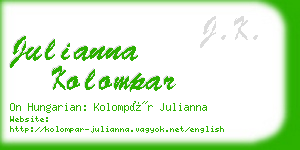julianna kolompar business card